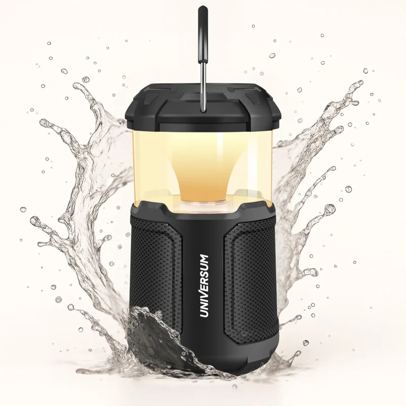 UNIVERSUM BT 300 - Outdoor Bluetooth Lautsprecher mit Licht und Powerbank