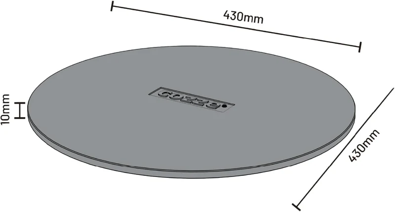Cozze® 17" Pizzastein Ø42,5 x 1,0 cm - Pizzastein für Pizzaöfen und Grill - Knusprige Pizza Zuhause