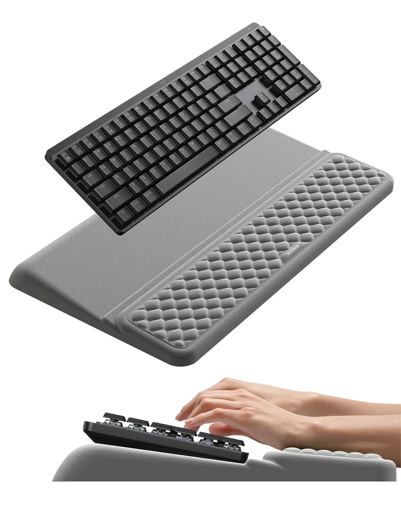 VAYDEER Ergonomische Tastatur-Handauflage – Memory-Schaum Handgelenkauflage für Tastatur, rutschfest