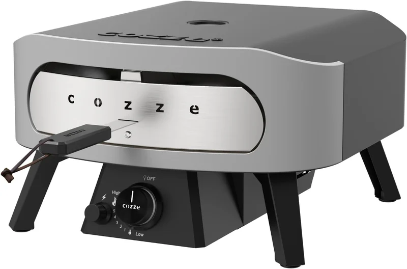Cozze® Pizzaofen Gas 13 Zoll - Pizza Ofen Gas Outdoor (50mbar) - Tisch Pizzaofen mit Regulator für P