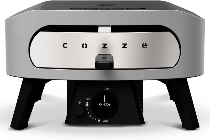 Cozze® Pizzaofen Gas 13 Zoll - Pizza Ofen Gas Outdoor (50mbar) - Tisch Pizzaofen mit Regulator für P