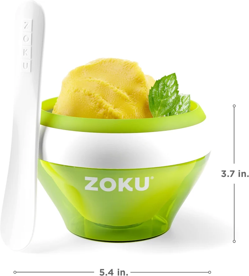 Zoku Ice Cream Maker Green - Ice cream - sorbet - frozen yoghurt in 10 minutes, Green