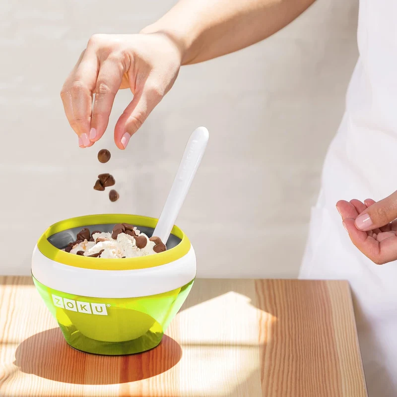 Zoku Ice Cream Maker Green - Ice cream - sorbet - frozen yoghurt in 10 minutes, Green