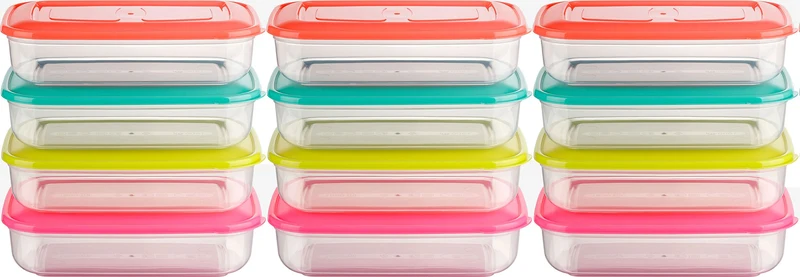 Kigima Tiefkühldose Frischhaltedose 1,80L Rechteckig (12 STK) Mehrfarbig 1.80l Rectangulaire (12 Piè