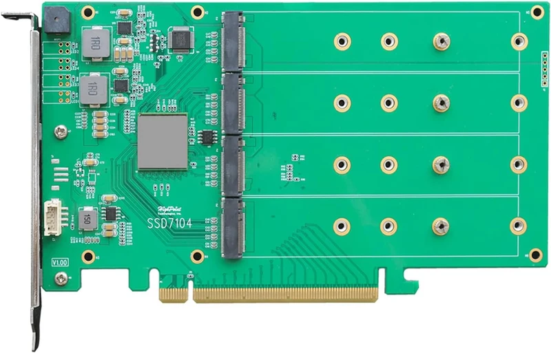 HighP SSD7104 PCIe 3.0 x16 4-P. M.2 NVMe SSD7104 Individual Retail RAID M.2