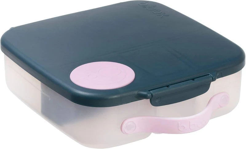 b.box Lunchbox mit Unterteilung für Kinder, Silikon, mit verstellbaren Trennwänden, Indigo Rose, Ind