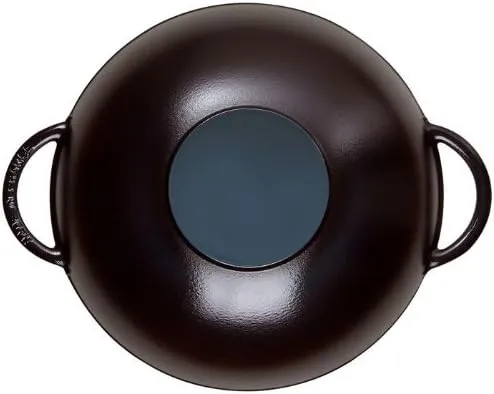 STAUB Gusseisen Wok, Inkl. Glasdeckel und herausnehmbaren Gittereinsatz, Induktionsgeeignet, Ø 37 cm