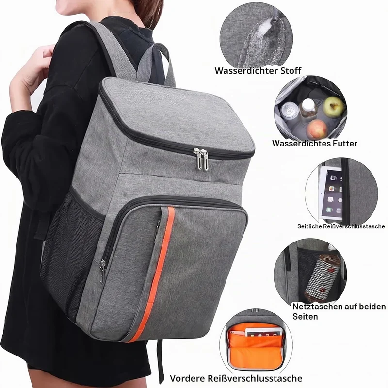 Cozlly 18L Kühlrucksack, Isolierte Kühltasche Rucksack, Thermo Rucksack Gross, Picknick Rucksäcke Au