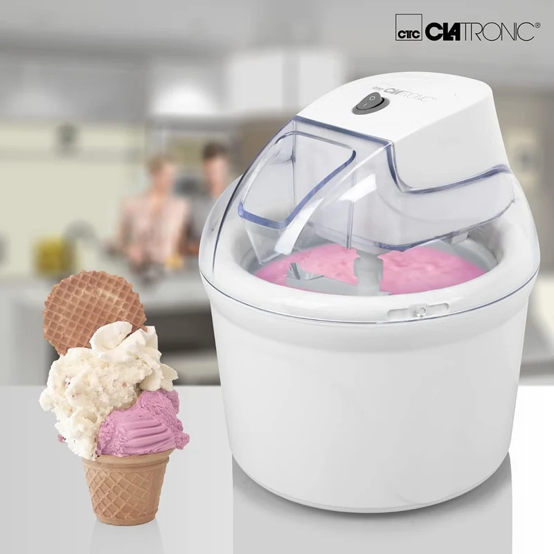 Clatronic Eismaschine/Softeismaschine/Speiseeismaschine ICM 3764 für Eiscreme/Sorbet/Frozen Yoghurt/
