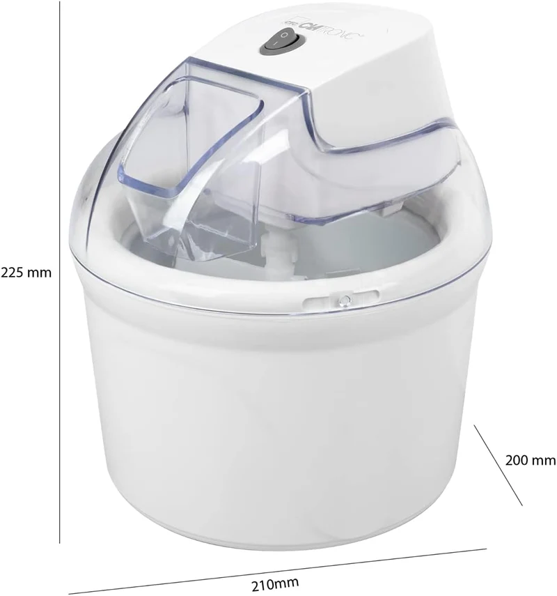 Clatronic Eismaschine/Softeismaschine/Speiseeismaschine ICM 3764 für Eiscreme/Sorbet/Frozen Yoghurt/