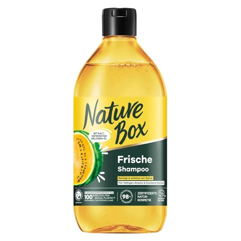 6er Pack - Nature Box Frische Shampoo - mit kaltgepresstem Melonenöl - 385ml