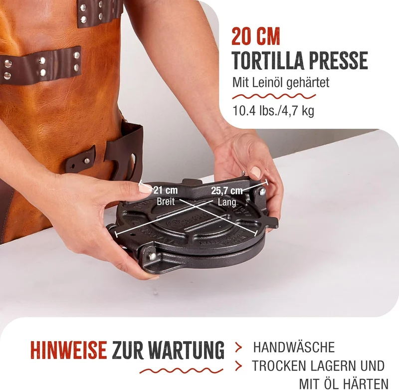 Victoria TOR-003 FBA_TOR-003 Tortilla-Presse, Gusseisen, schwarz