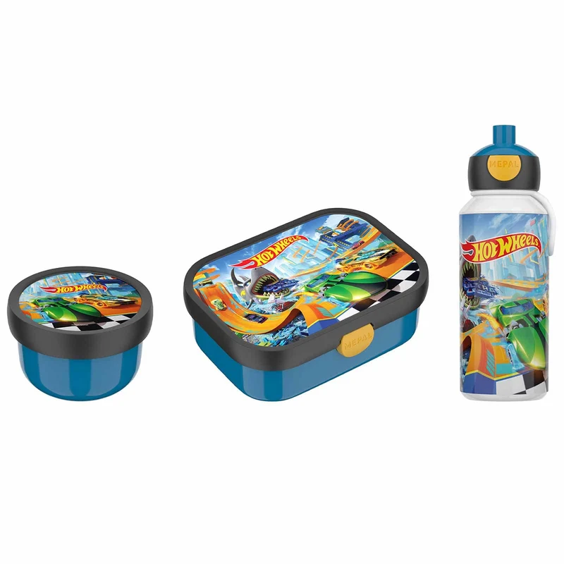 Mepal - Pausenset Campus - Set für Kinder mit Pop-up Trinkflasche, Lunch Box & Obstbox - Lunch-Set f