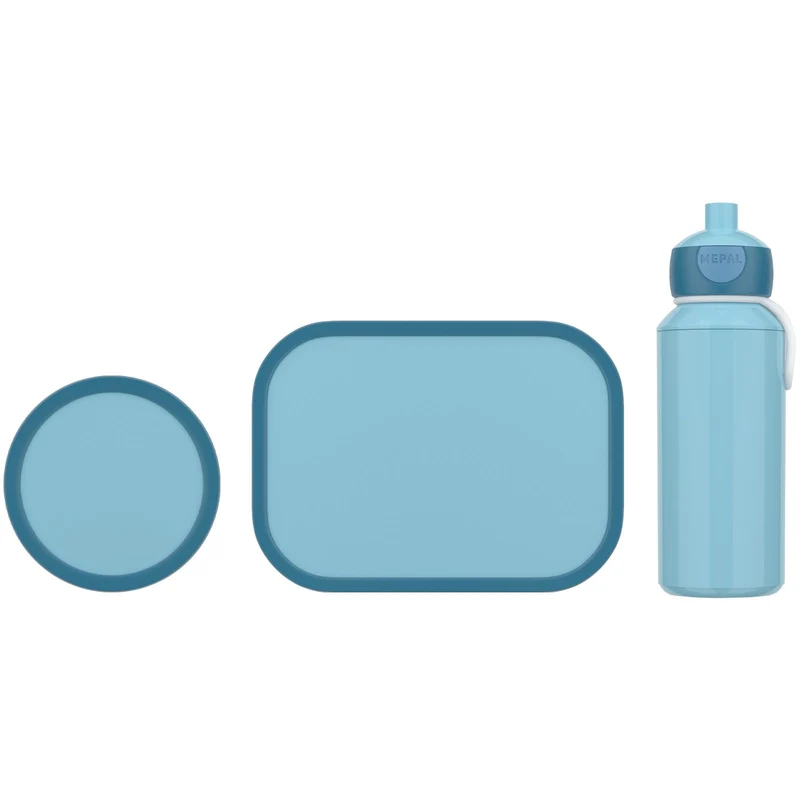 Mepal - Pausenset Campus - Set für Kinder mit Pop-up Trinkflasche, Lunch Box & Obstbox - Lunch-Set f