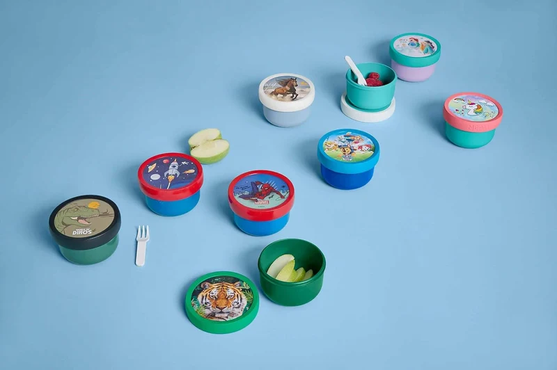 Mepal - Pausenset Campus - Set für Kinder mit Pop-up Trinkflasche, Lunch Box & Obstbox - Lunch-Set f