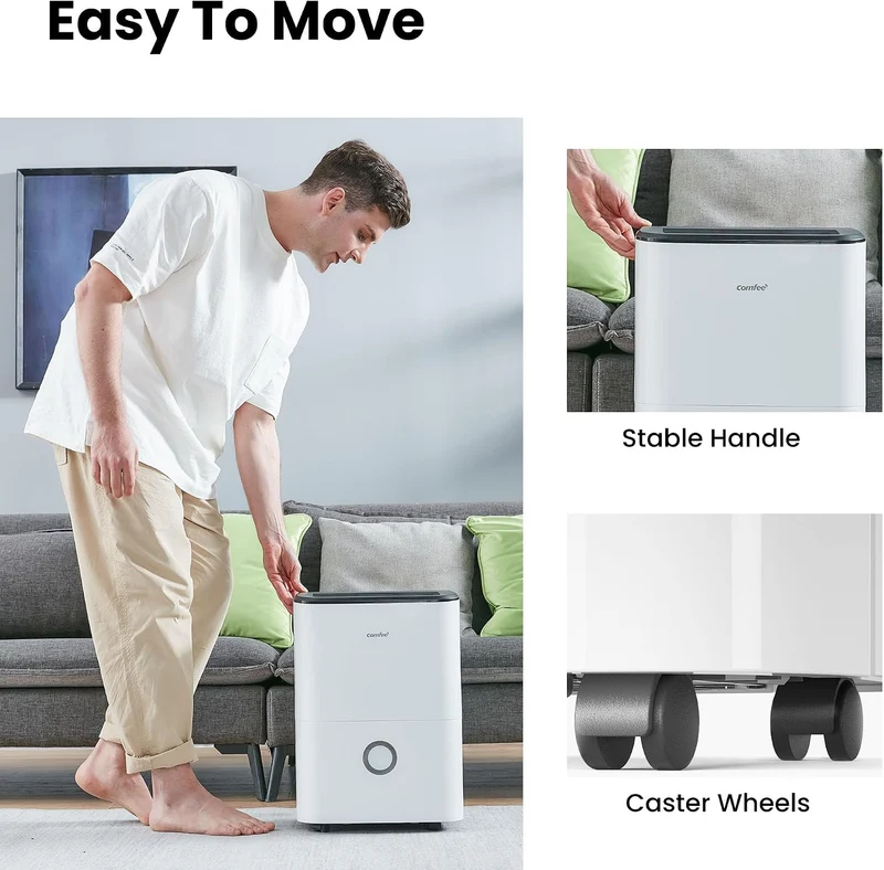 COMFEE' Luftentfeuchter 20L/Tag,Raumgrösse ca. 100m³(40m²),entfeuchter mit 3 Betriebsarten,24H Timer