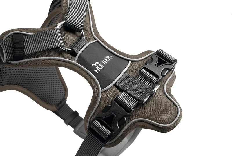 HUNTER Hundegeschirr, Braun/Grau, 56-73 cm 56 - 73 cm Braun/Grau, 56 - 73 cm Braun/Grau