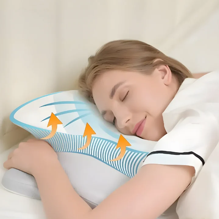 Ergonomisches 3D-Schlafkissen aus Memory-Schaum für optimale Kopf-, Nacken- und Schulterunterstützung