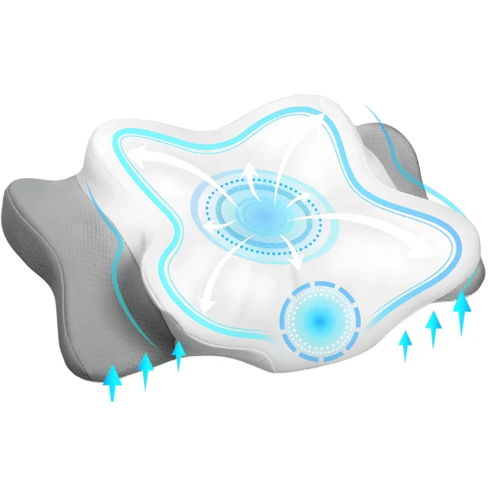 Ergonomisches 3D-Schlafkissen aus Memory-Schaum für optimale Kopf-, Nacken- und Schulterunterstützung