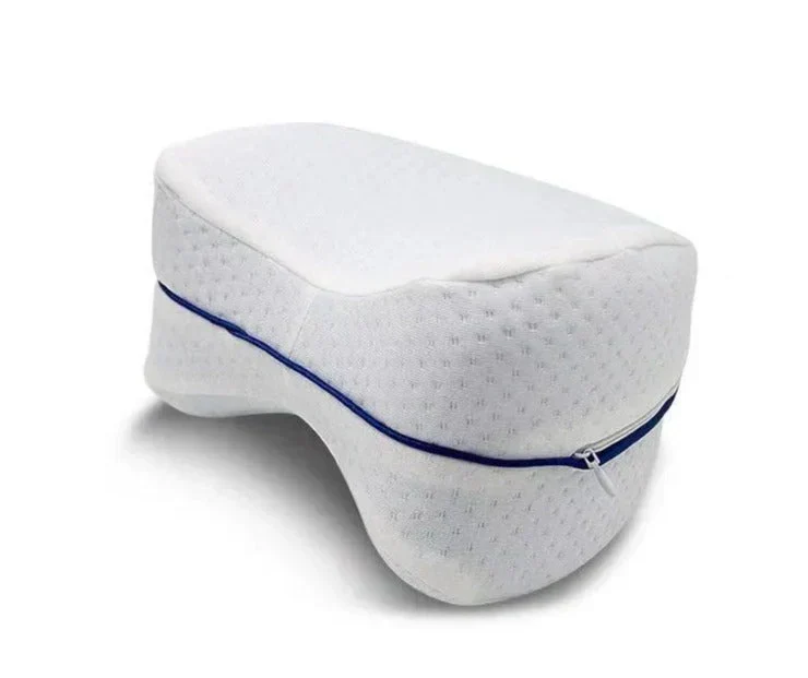 Orthopädisches Kniekissen aus Memory-Schaum für Seitenschläfer mit ergonomischer Beinform