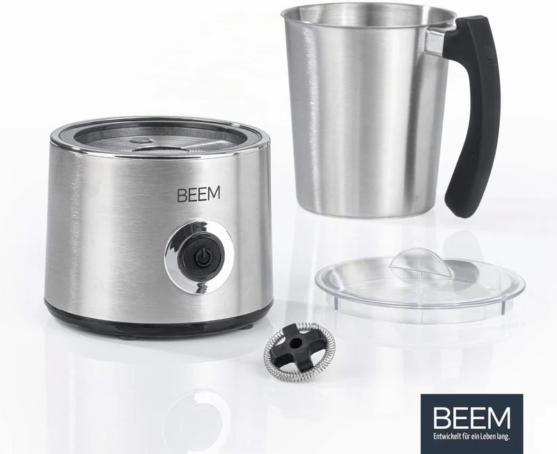 BEEM MILK-SWIRL Milchaufschäumer - 200 ml | elektrischer Milchaufschäumer mit 3 Programmen für optim