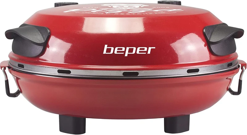 BEPER P101CUD300 Pizzaofen mit Herausnehmbarer Feuerfestplatte - Pizzaofen Elektrisch mit 5 Kochstuf