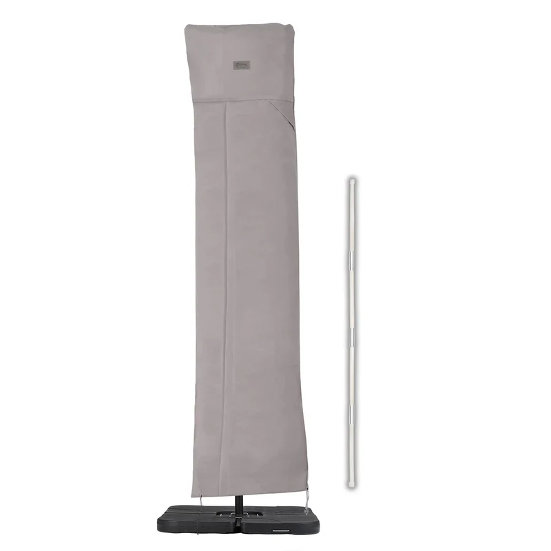Sekey® Schutzhülle für Ampelschirm,Abdeckhauben für Sonnenschirm, Reissfest, Grau Grau 260 x 65cm