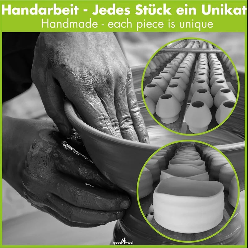 Goodwei Japanisches Matcha Komplett-Set mit hochwertiger Teeschale (Menouseki, 80) Menouseki 80, Men