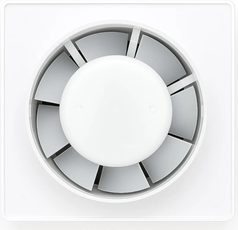 MKK Badlüfter Wohnraumlüfter Ø100 mm – Leiser Bad- & WC-Ventilator, Wandlüfter Standard Weiss – Ener