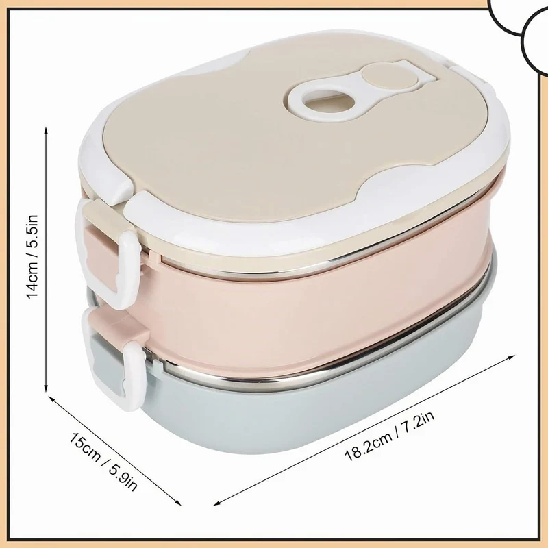 Isolierte Lunchbox, Edelstahl-Thermo-Lunchbox, Lunchbox Tragbarer Edelstahl-isolierter Thermo-Lebens
