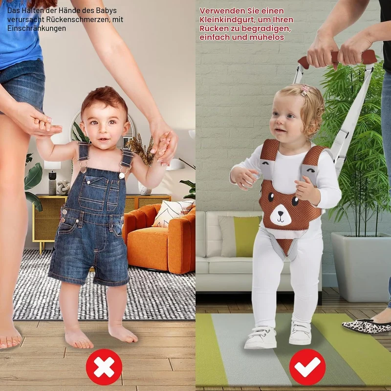 IULONEE Lauflernhilfe Gehhilfe für Baby Stehen und Gehen Lernen Helfer 4 in 1 Funktionale Verstellba