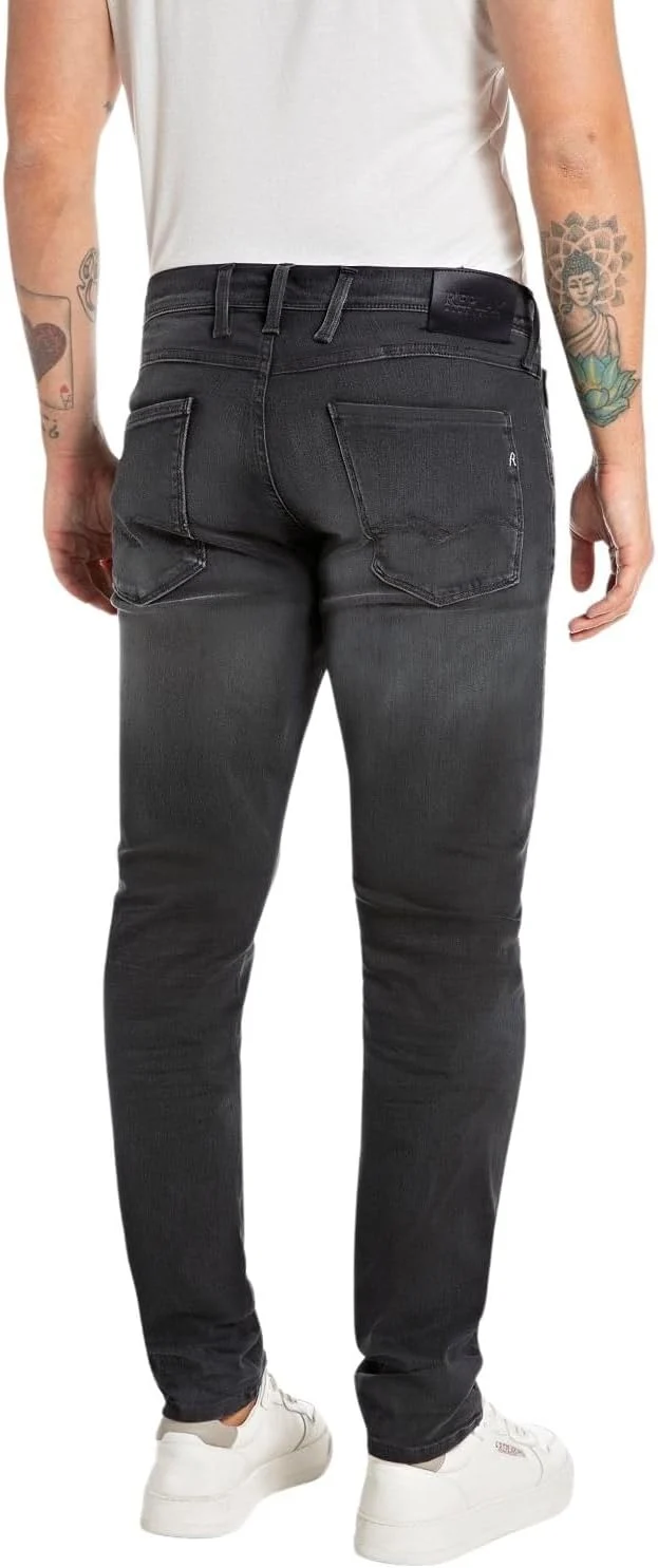Replay Herren Jeans Anbass Slim-Fit Bio 32W / 34L Black 098, 32W / 34L Black 098