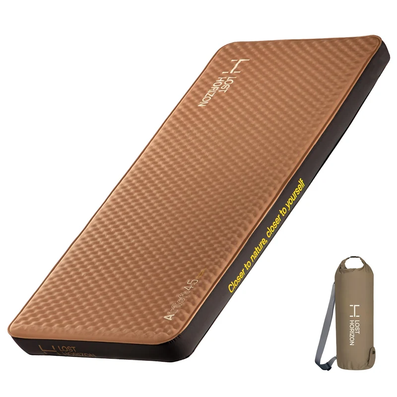 Lost Horizon Air & Foam Campingmatratze, selbstaufblasende Isomatte, 11 cm dick, Single, mit Pumpsac