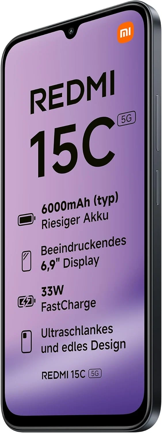 Xiaomi Redmi 15C 5G 4GB RAM 128GB Midnight Black