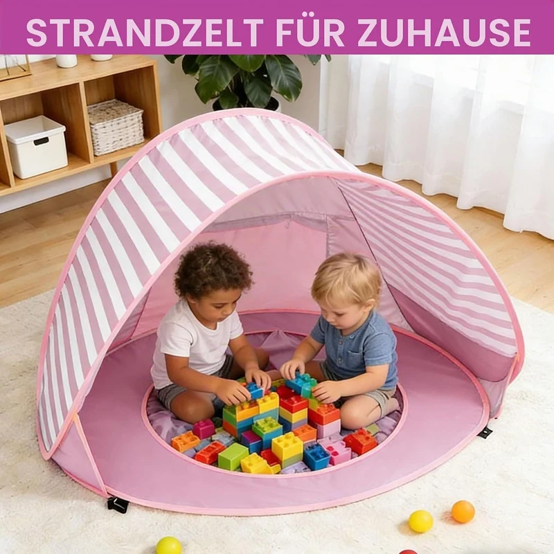Strandmuschel Strandzelt Pop-up Strand Zelt mit trennbarer Pool UV-Schutz UPF 50+ Sun Shade Shelter