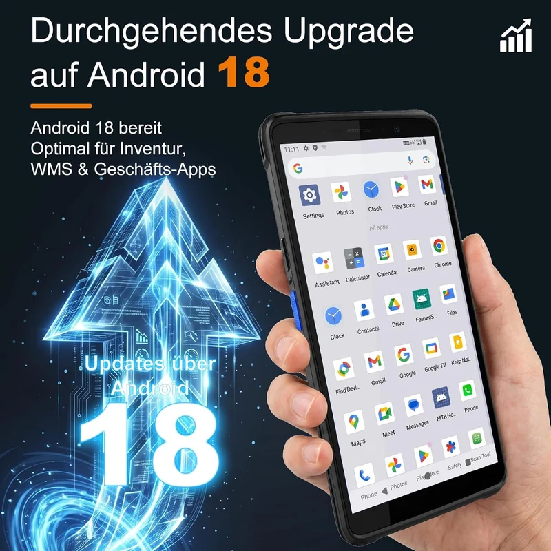 FARSET F35 Android-Barcode-Scanner mit lizenziertem Zebra-Engine, tragbarer PDA-Mobile-Computer, 6GB