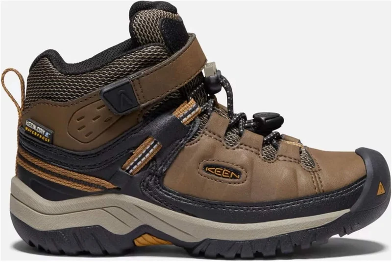 KEEN Unisex Kinder Targhee Mid Wp Wanderstiefel 25/26 EU Dark Earth Golden Brown, 25/26 EU Dark Eart