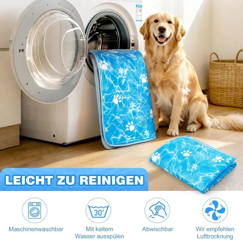 Kühlmatte Hund (60x45cm) Kühlmatte für Hunde und Katze 2026 Selbstkühlende Hundematte für Mittelgros