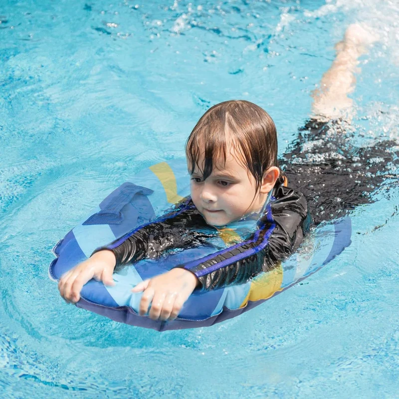 Aufblasbares Bodyboard Tragbares Bodyboard Kinder mit Griffen,Faltbar Schwimmenboard 75 x 65 x 15 cm