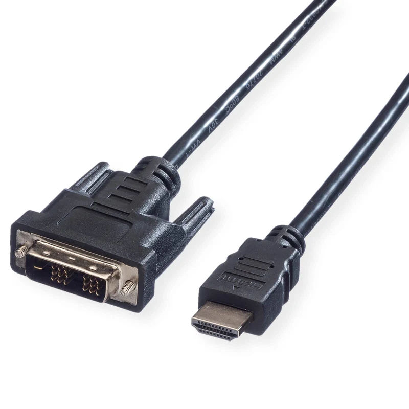 VALUE Kabel DVI (18+1) ST - HDMI ST, schwarz, 3 m, 3 m