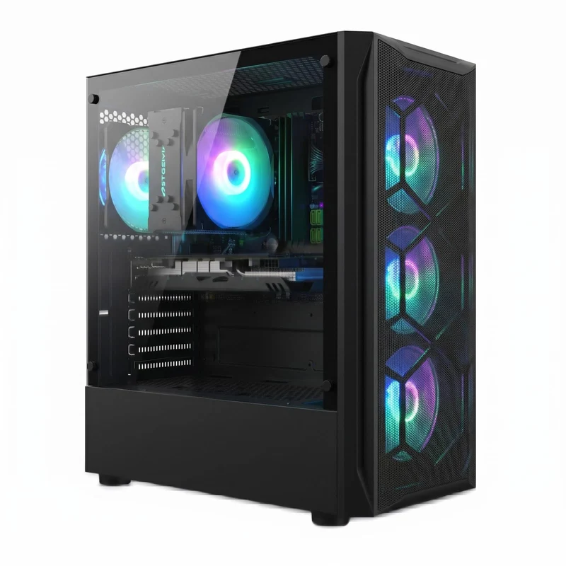 STGsivir Gaming PC,Core i7 bis zu 3.9GHz, Radeon RX 580 8GB GDDR5, 16GB RAM, 512GB SSD, 600M WLAN, B