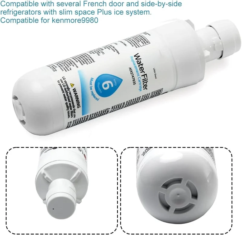 QOTSTEOS LT1000P Ersatz-Kühlschrank-Wasserfilter, Ersatzfilter für Kenmore9980 (2 Stück) 2 Stück., 2