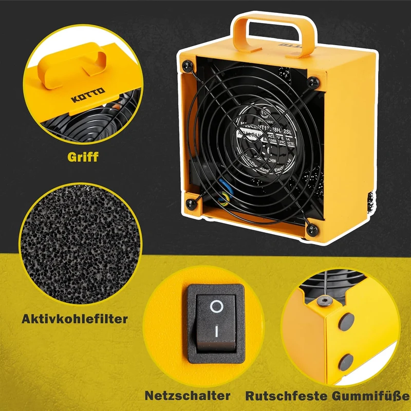 KOTTO Lötabsaugung Entferner Lötdampfabsaugung Lötdampf-Absaugventilator Lötrauchabsorber-Entferner,