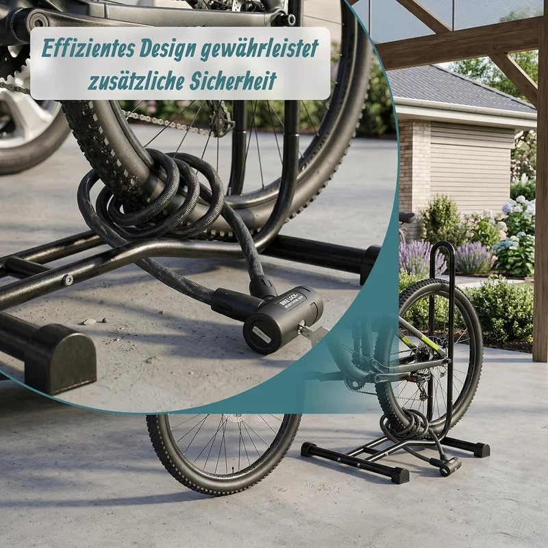 Relaxdays Fahrradständer Boden, Reifenbreite bis 2,5", Fahrrad Ausstellungsständer, Vorder- & Hinter
