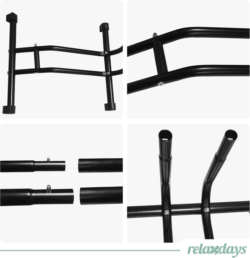 Relaxdays Fahrradständer Boden, Reifenbreite bis 2,5", Fahrrad Ausstellungsständer, Vorder- & Hinter