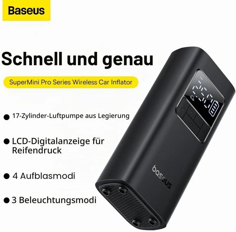 Baseus Supermini Pro Wireless Car Inflator (Black)