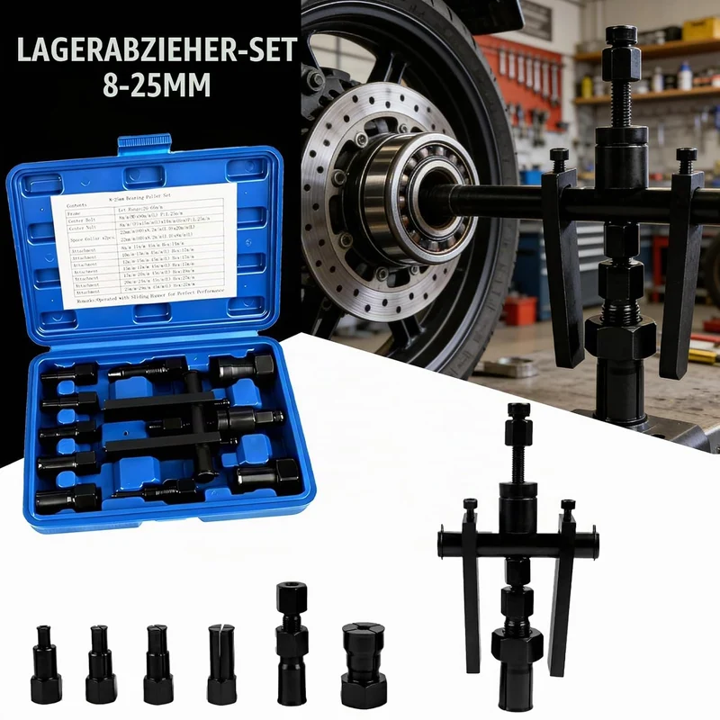 Lagerabzieher Set Innenlager Abzieher 8-25mm Kugellager Abzieher - 10tlg Radlager Werkzeug Für Motor