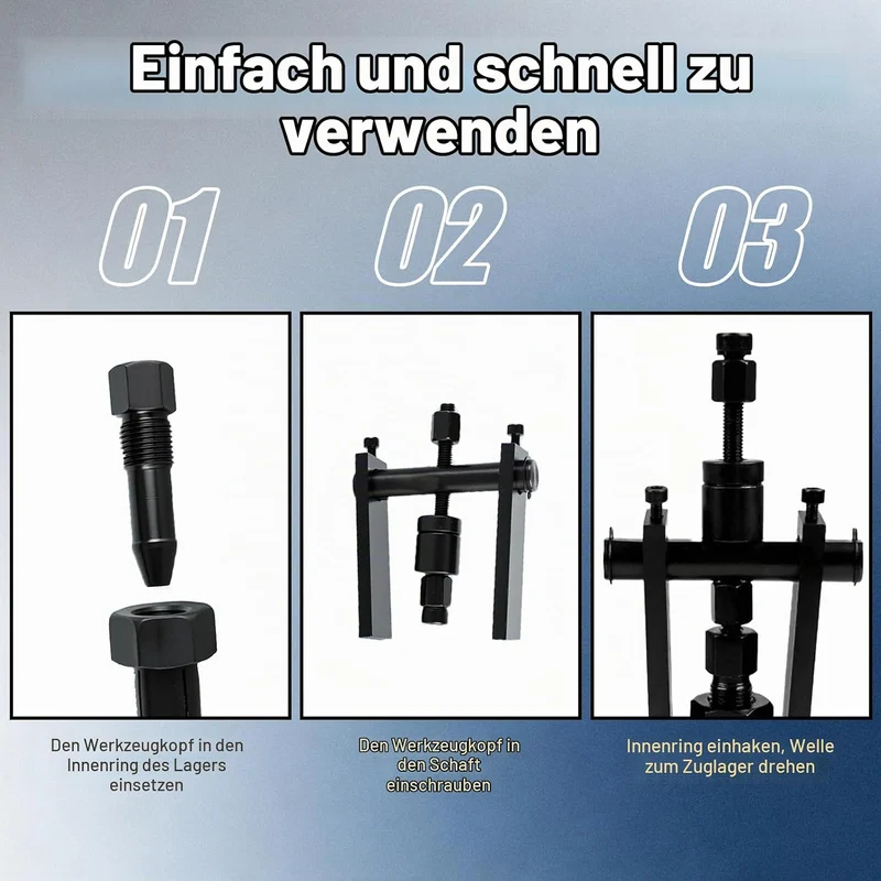 Lagerabzieher Set Innenlager Abzieher 8-25mm Kugellager Abzieher - 10tlg Radlager Werkzeug Für Motor