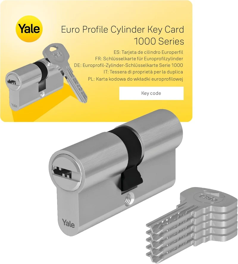 Yale Serie 1000 Europrofil-Zylinder Gleichschliessender Doppelzylinder mit Not- und Gefahrenfunktion