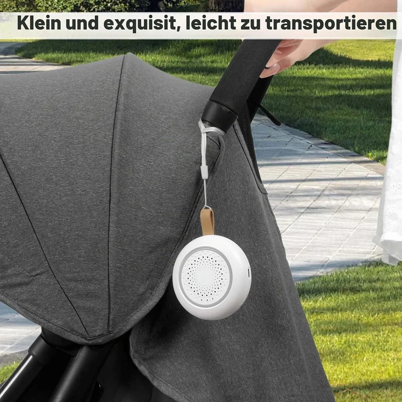Tragbare White Noise Machine Baby, 24 Beruhigende Geräusche, Einschlafhilfe Babys Erwachsene, Weisse